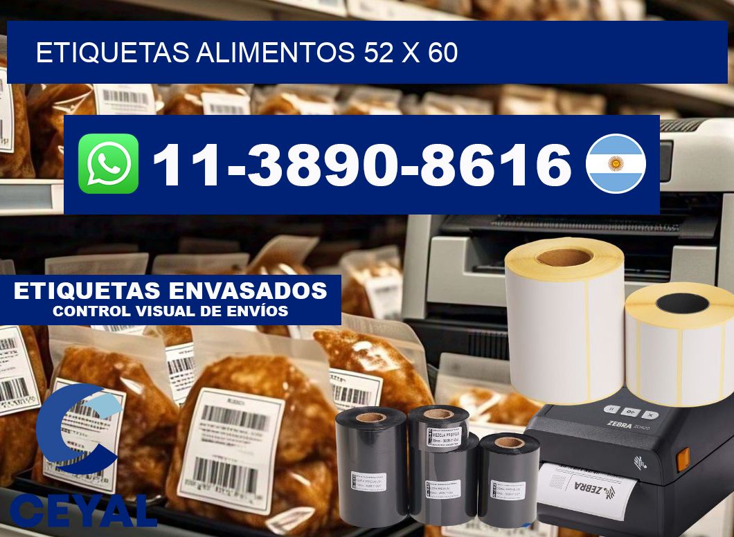 etiquetas alimentos 52 x 60