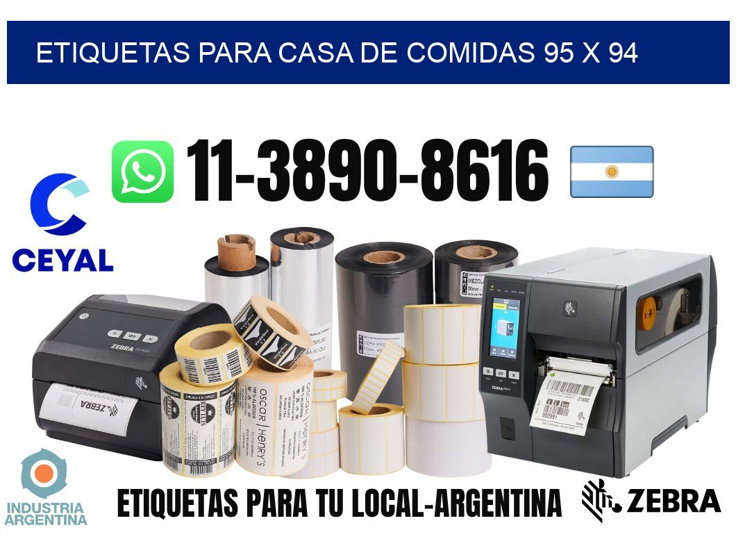 etiquetas para Casa de comidas 95 x 94