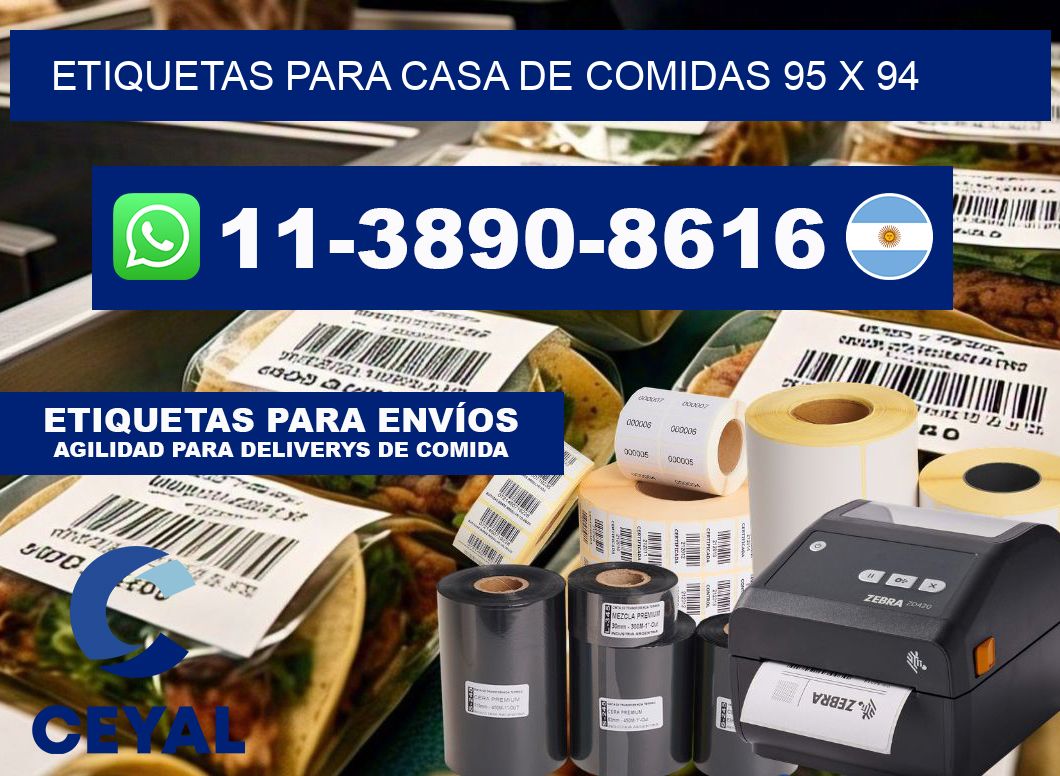 etiquetas para Casa de comidas 95 x 94