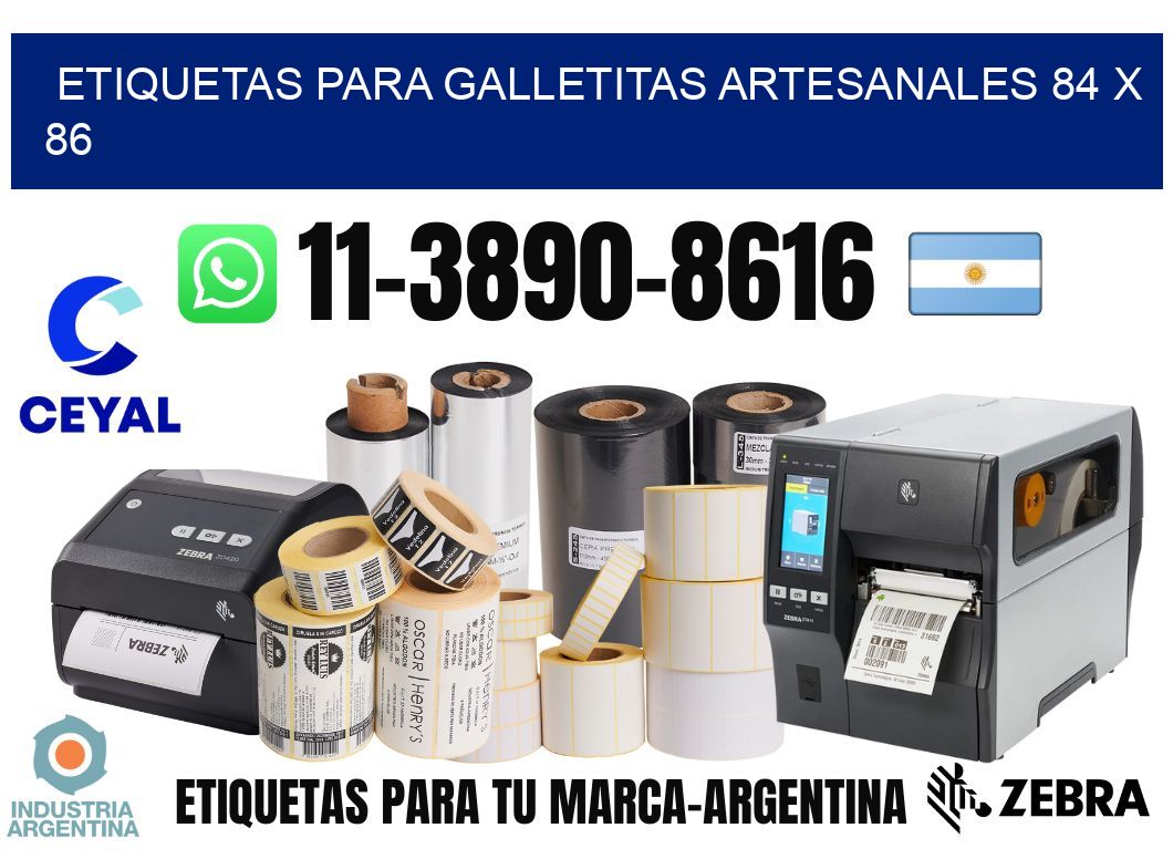 etiquetas para Galletitas artesanales 84 x 86