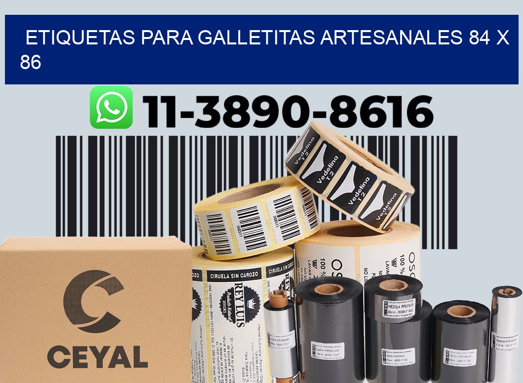 etiquetas para Galletitas artesanales 84 x 86