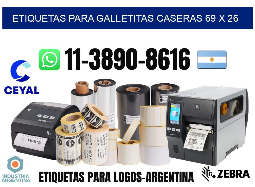 etiquetas para Galletitas caseras 69 x 26