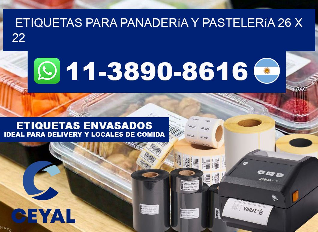 etiquetas para Panadería y pastelería 26 x 22