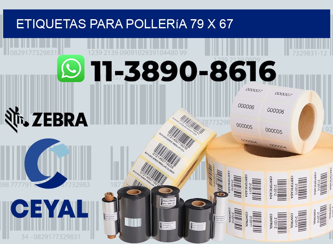etiquetas para Pollería 79 x 67