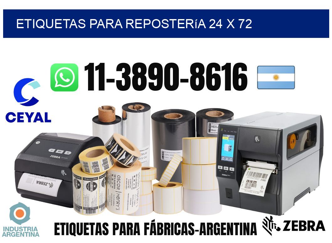 etiquetas para Repostería 24 x 72