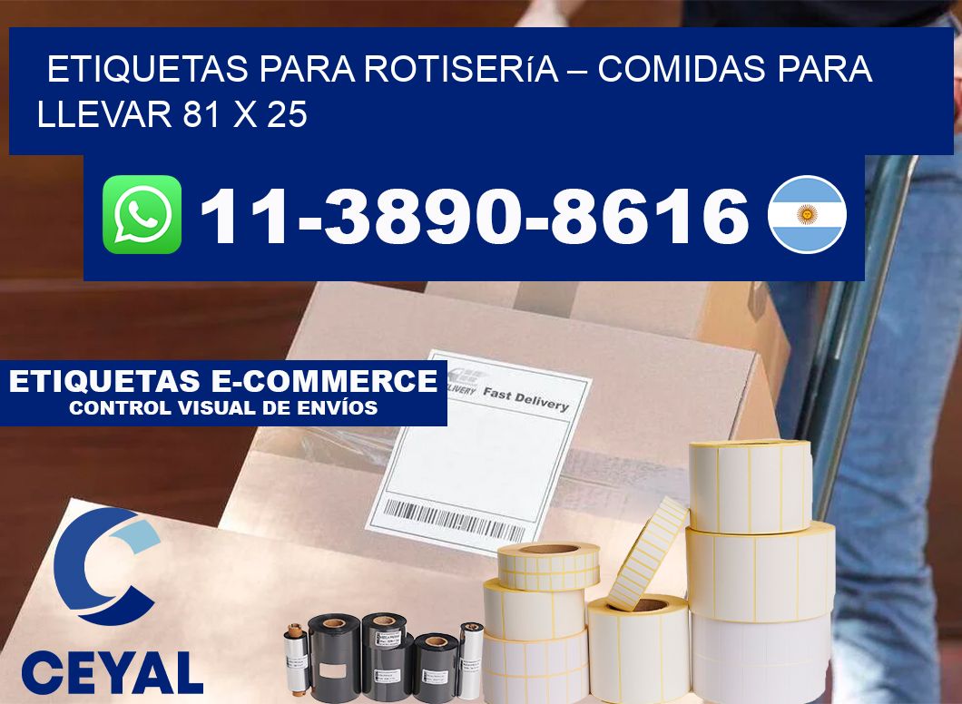 etiquetas para Rotisería – comidas para llevar 81 x 25