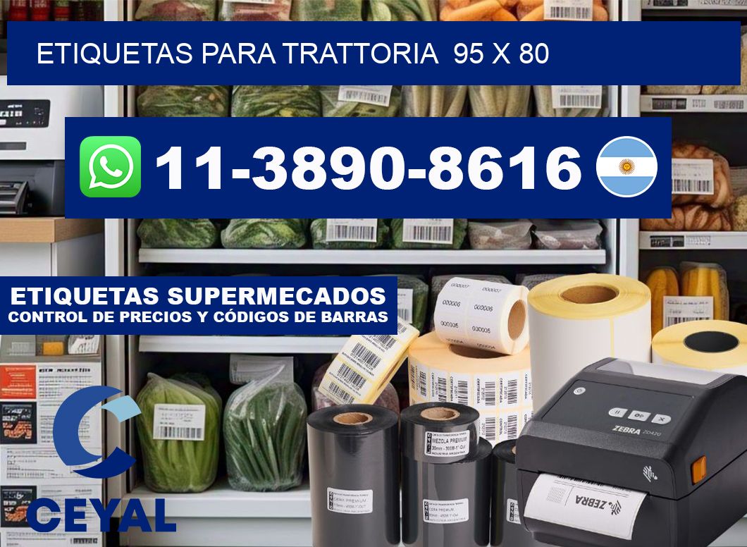 etiquetas para Trattoria  95 x 80