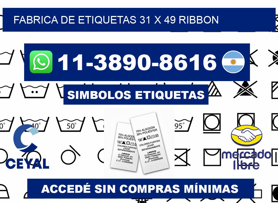 fabrica de etiquetas 31 x 49 ribbon