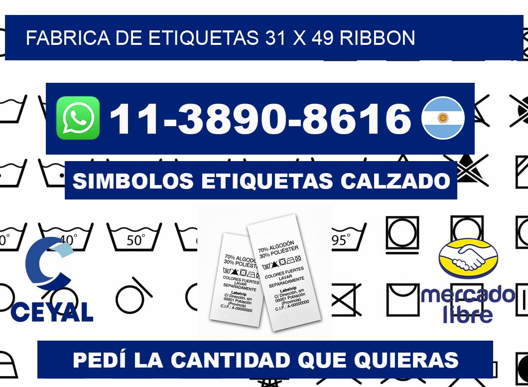 fabrica de etiquetas 31 x 49 ribbon