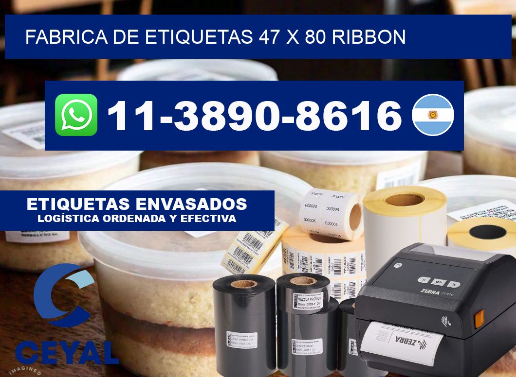 fabrica de etiquetas 47 x 80 ribbon