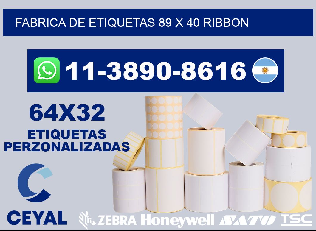 fabrica de etiquetas 89 x 40 ribbon