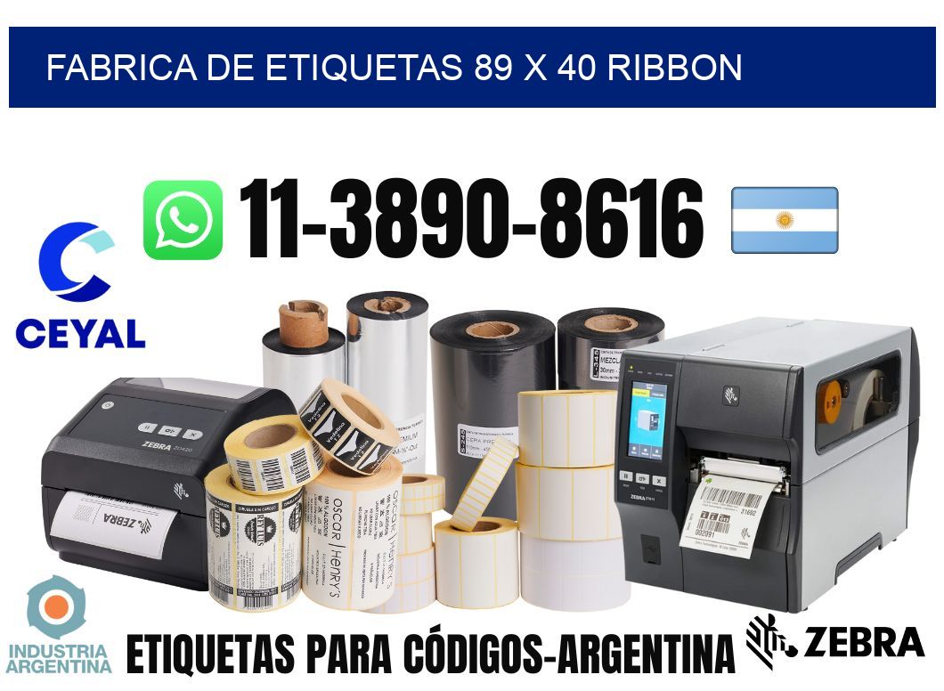fabrica de etiquetas 89 x 40 ribbon
