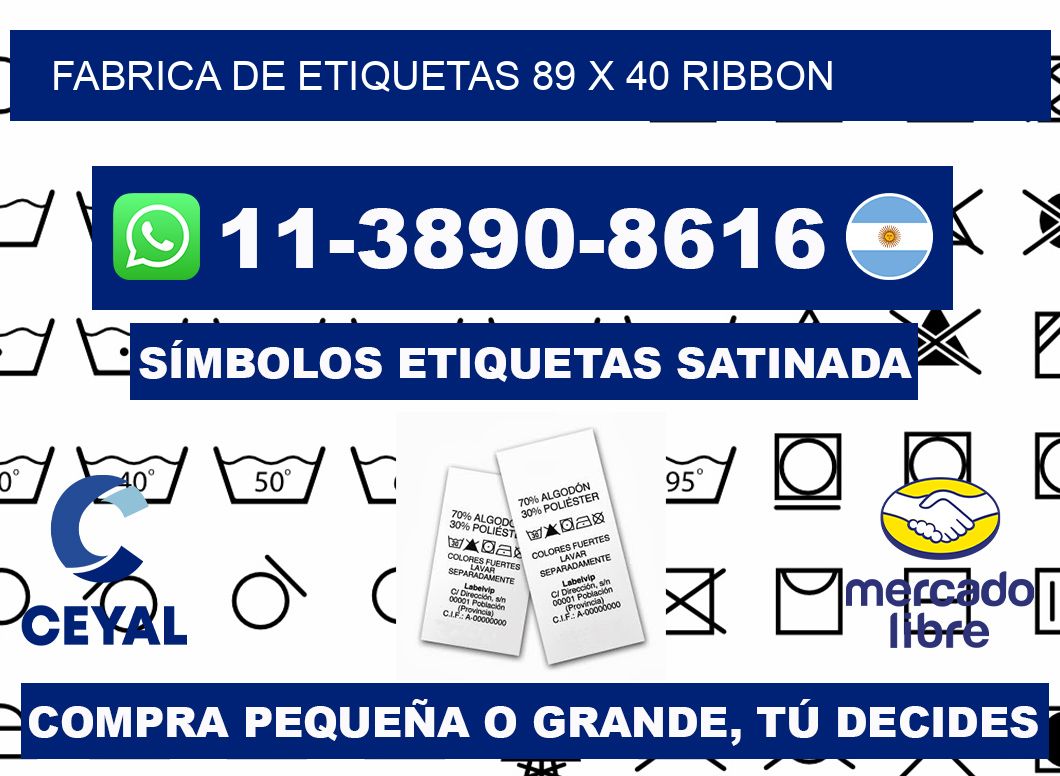 fabrica de etiquetas 89 x 40 ribbon