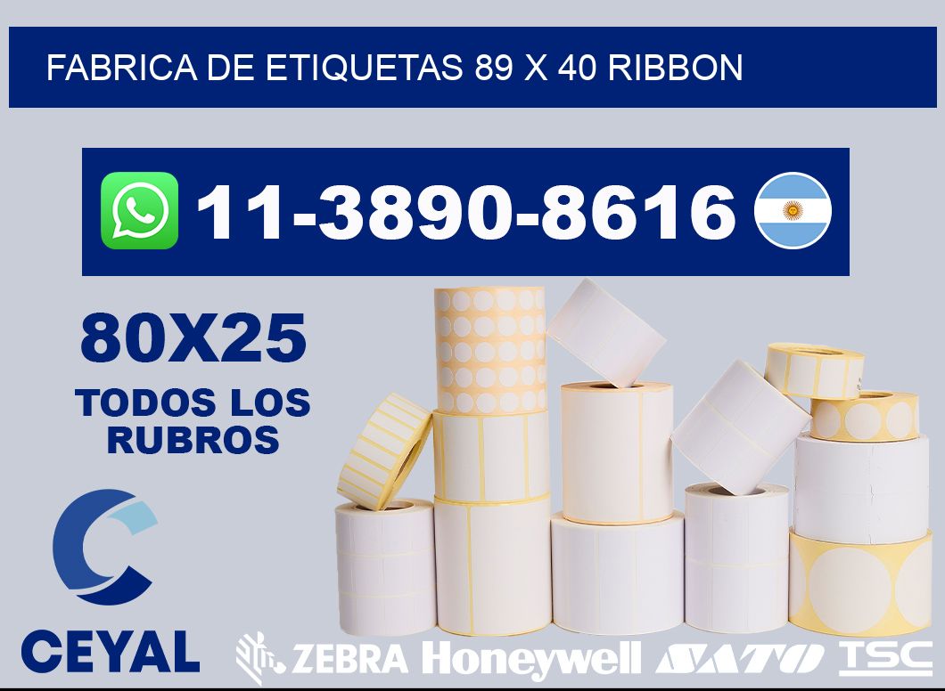 fabrica de etiquetas 89 x 40 ribbon