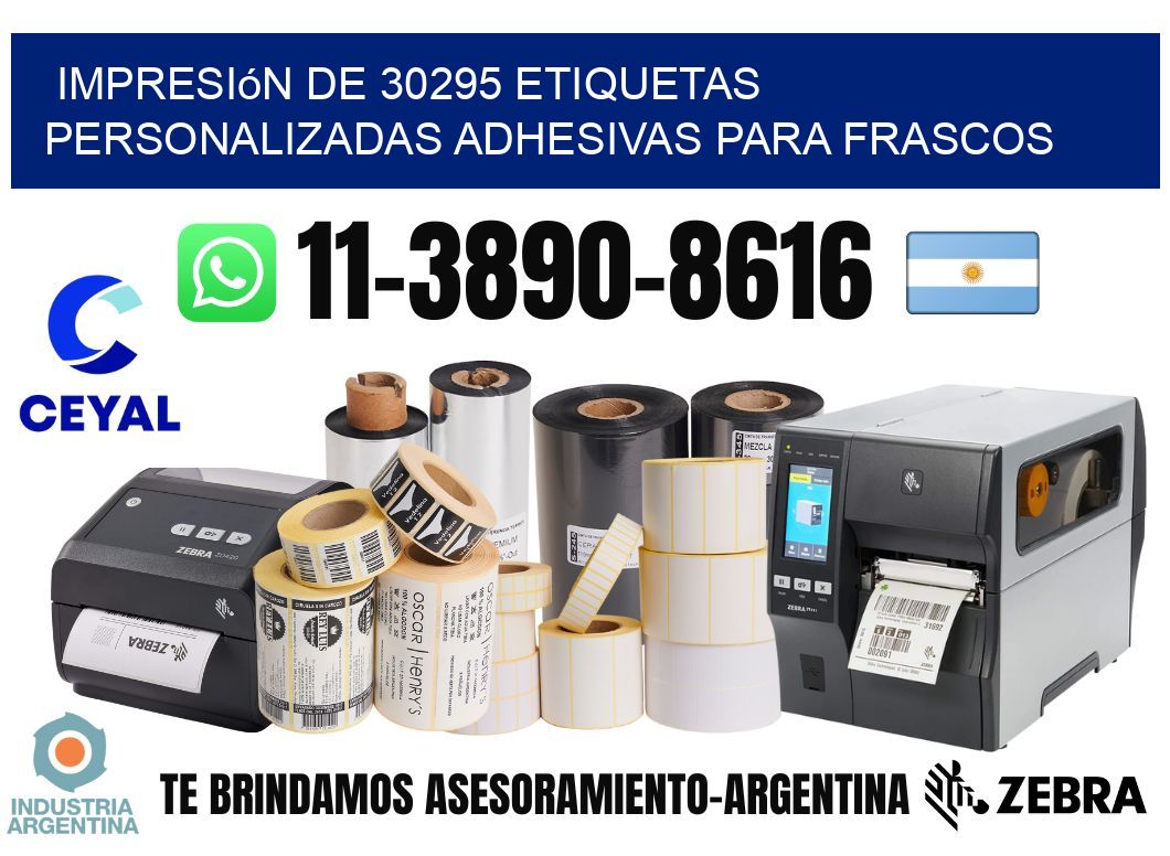 impresión de 30295 etiquetas personalizadas adhesivas para frascos