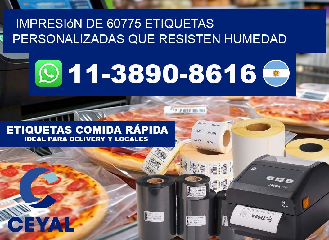 impresión de 60775 etiquetas personalizadas que resisten humedad