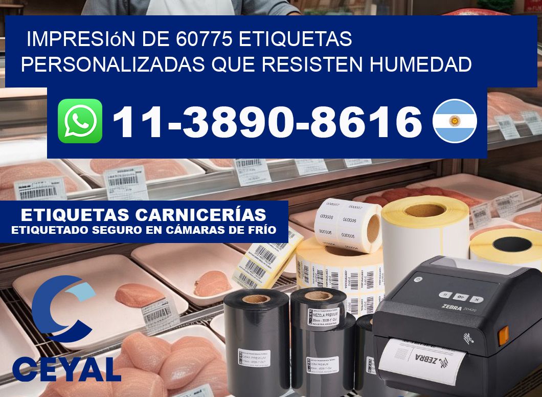 impresión de 60775 etiquetas personalizadas que resisten humedad