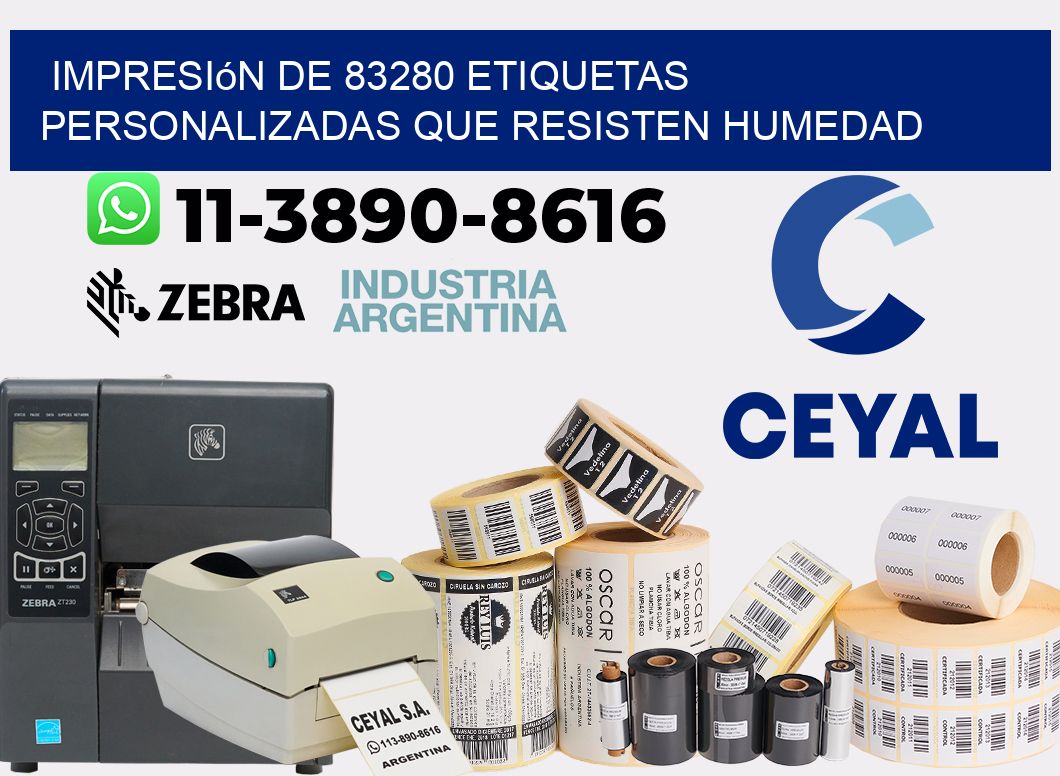 impresión de 83280 etiquetas personalizadas que resisten humedad
