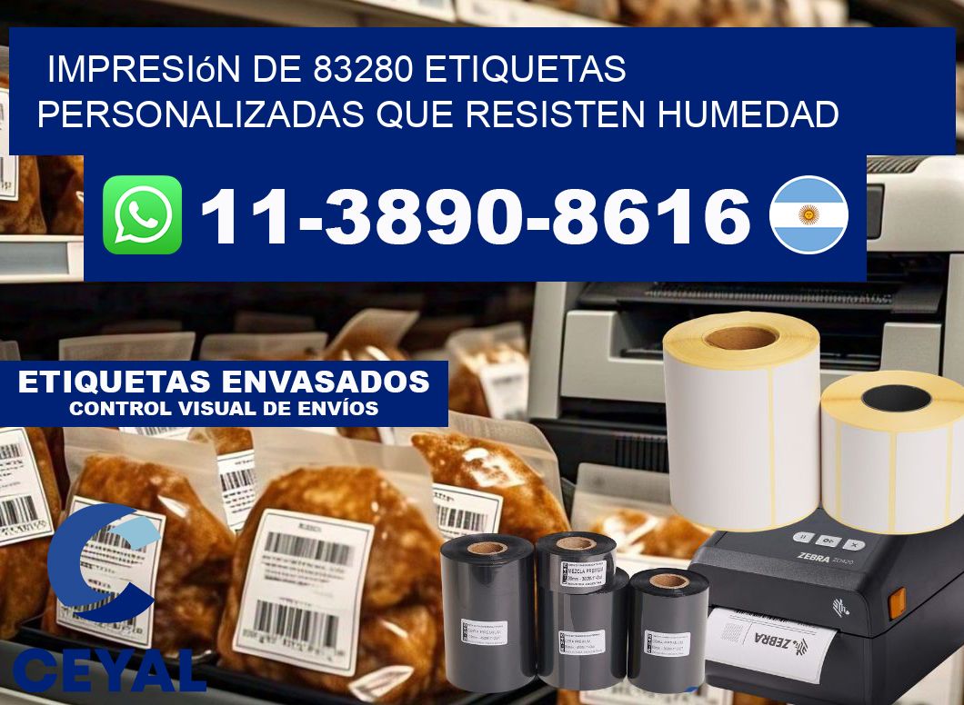 impresión de 83280 etiquetas personalizadas que resisten humedad