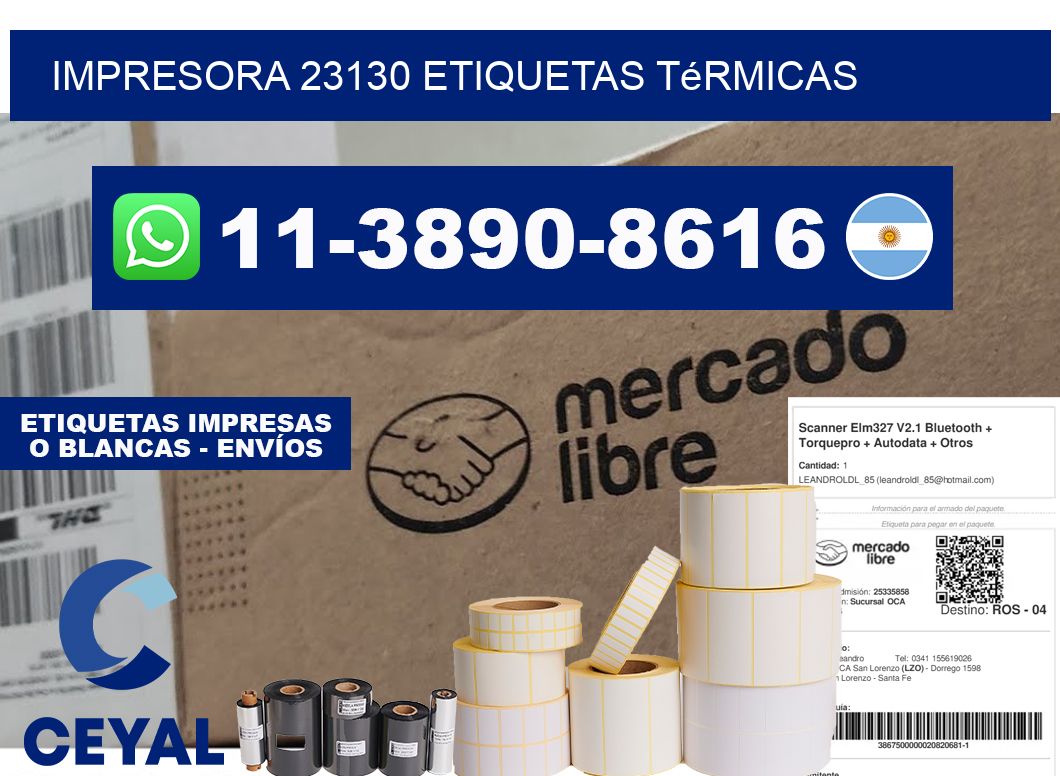 impresora 23130 etiquetas térmicas