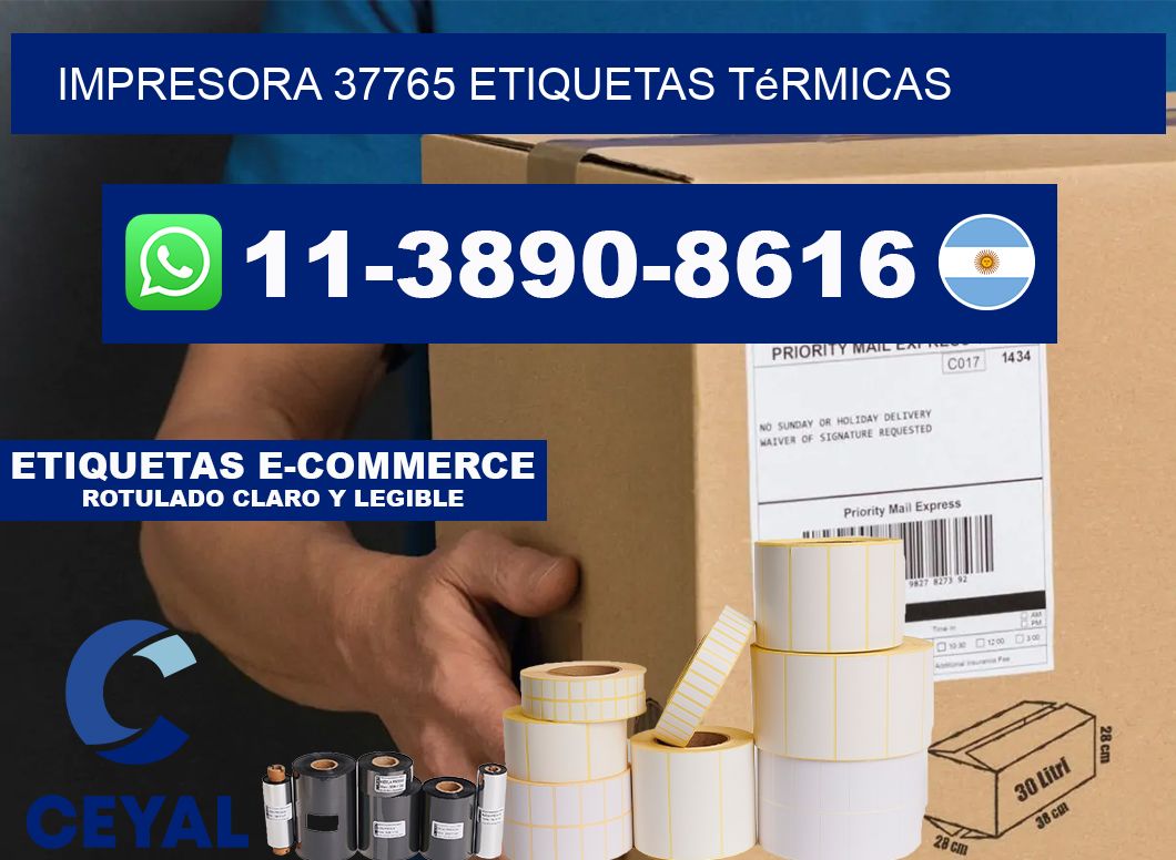 impresora 37765 etiquetas térmicas