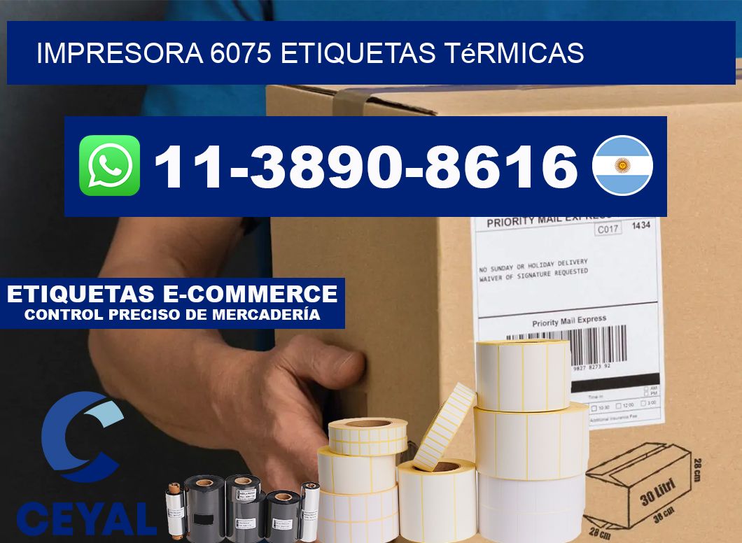 impresora 6075 etiquetas térmicas