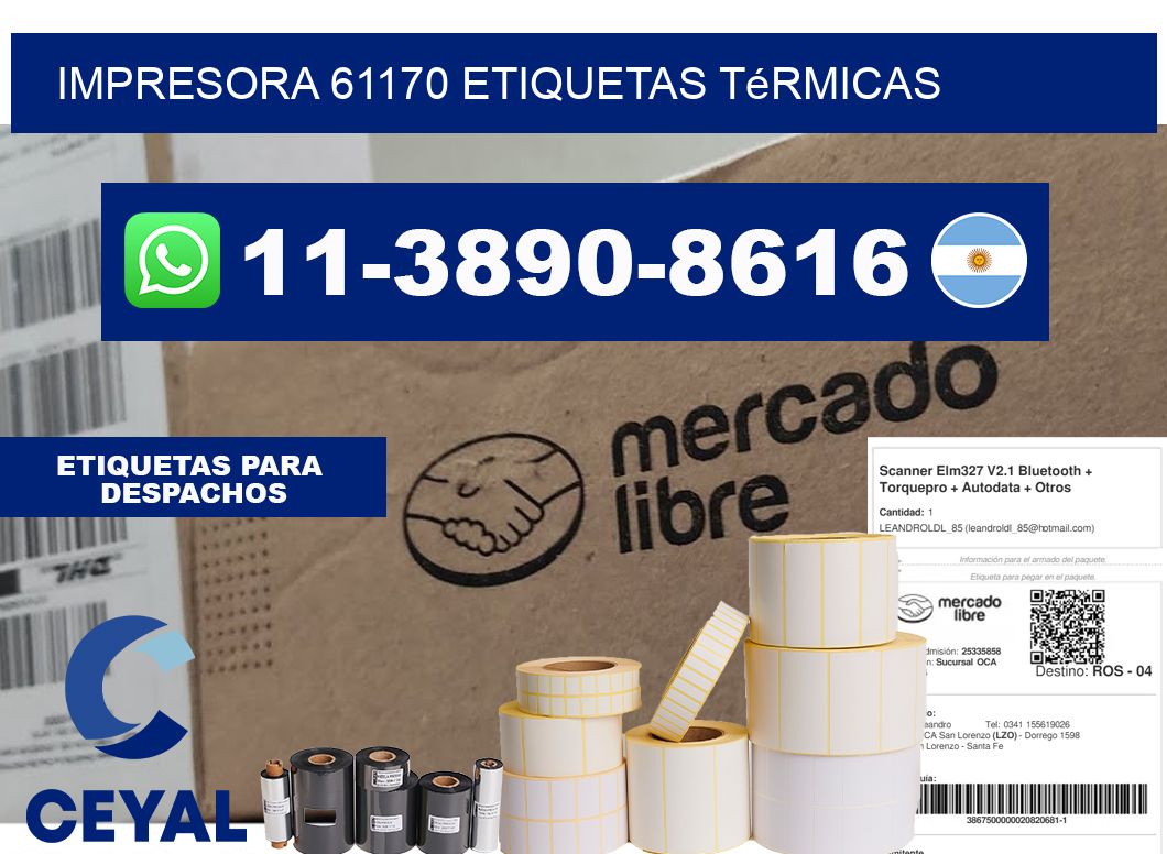 impresora 61170 etiquetas térmicas
