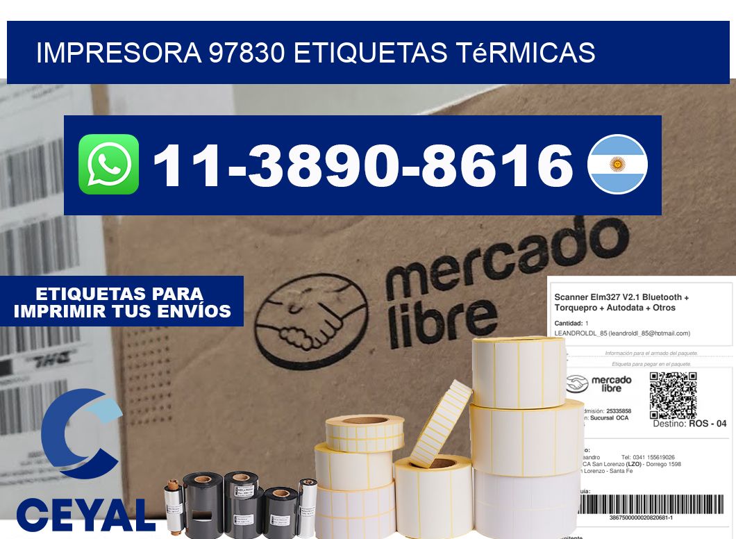 impresora 97830 etiquetas térmicas