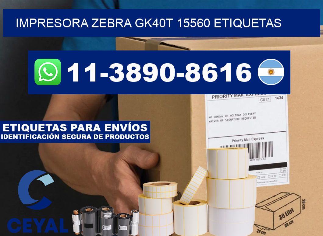impresora zebra gk40t 15560 etiquetas