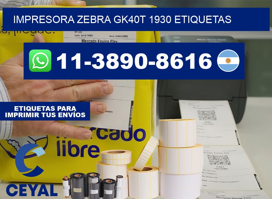 impresora zebra gk40t 1930 etiquetas