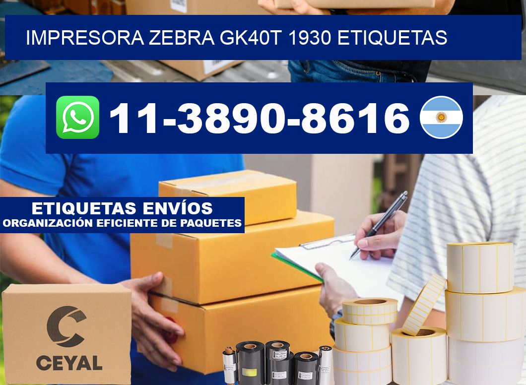 impresora zebra gk40t 1930 etiquetas
