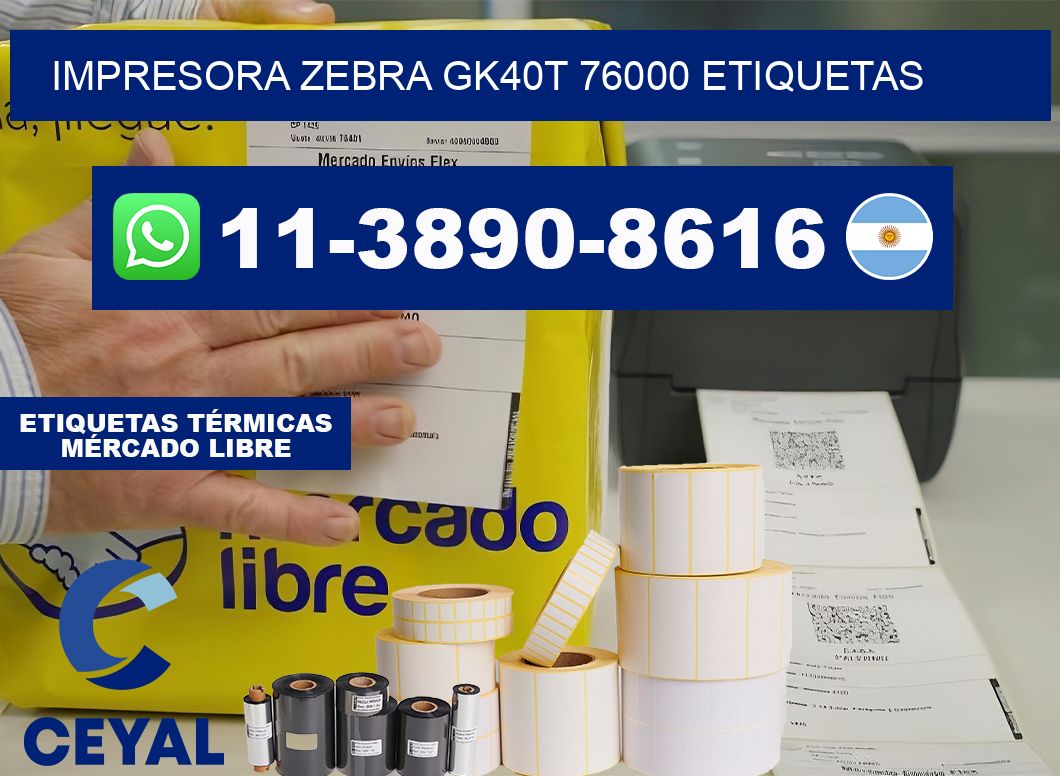 impresora zebra gk40t 76000 etiquetas