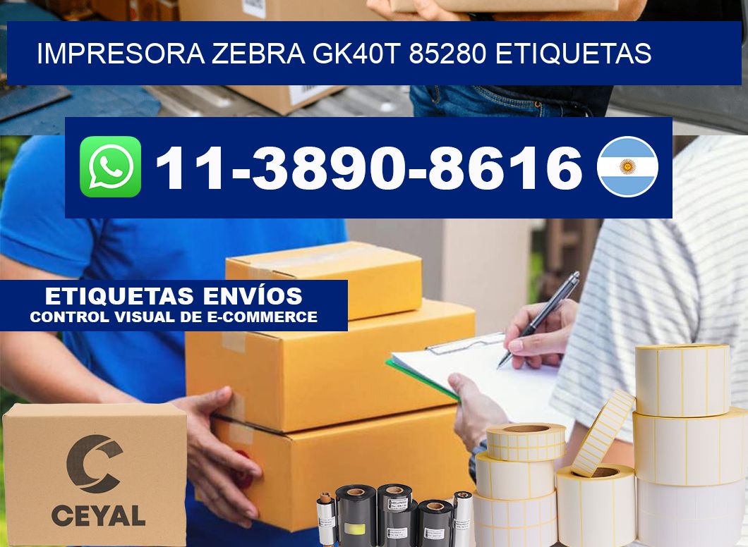 impresora zebra gk40t 85280 etiquetas