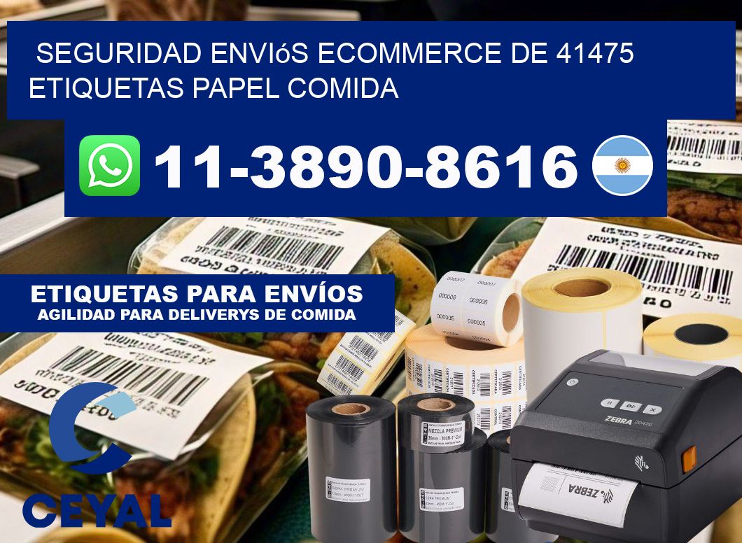 seguridad enviós ecommerce de 41475 etiquetas papel comida