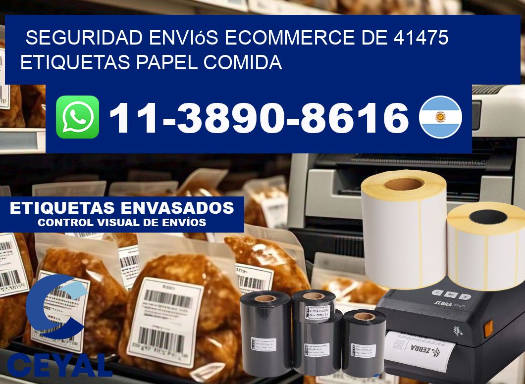 seguridad enviós ecommerce de 41475 etiquetas papel comida