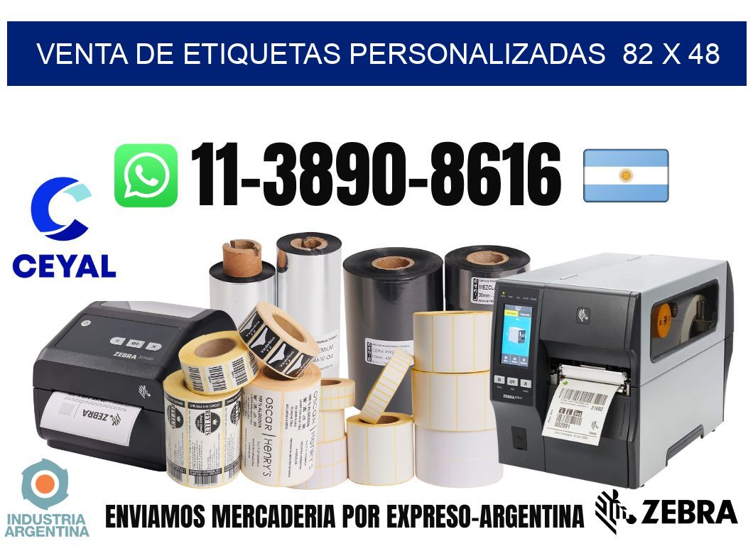 venta de etiquetas personalizadas  82 x 48