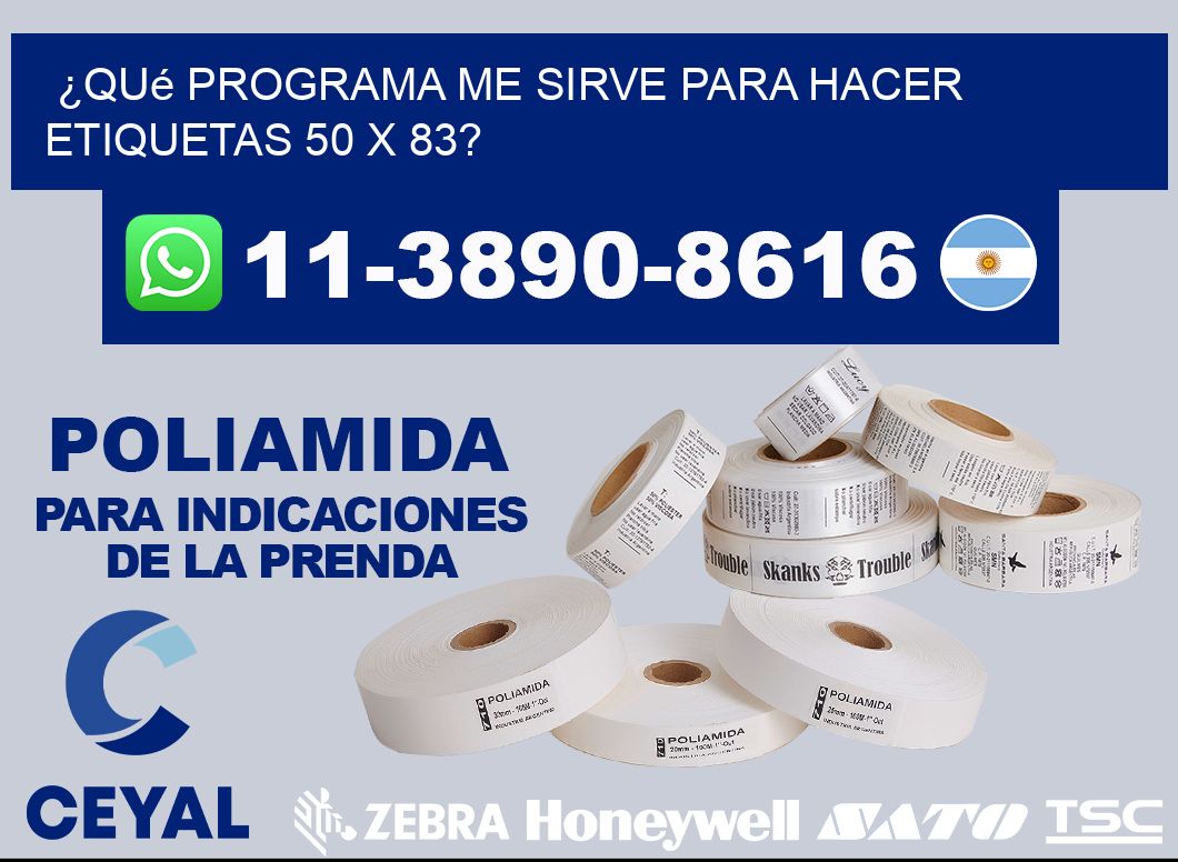 ¿Qué programa me sirve para hacer etiquetas 50 x 83?