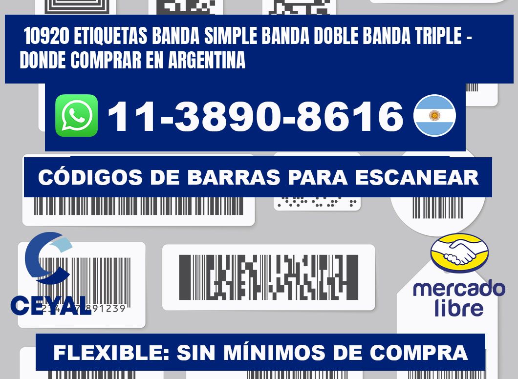 10920 etiquetas banda simple banda doble banda triple - Donde Comprar en Argentina