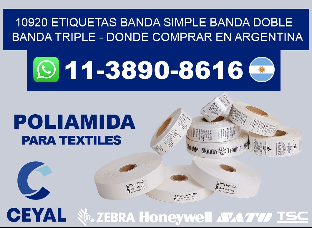 10920 etiquetas banda simple banda doble banda triple - Donde Comprar en Argentina