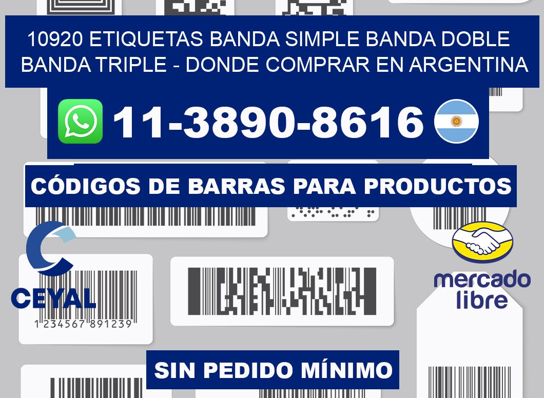 10920 etiquetas banda simple banda doble banda triple - Donde Comprar en Argentina