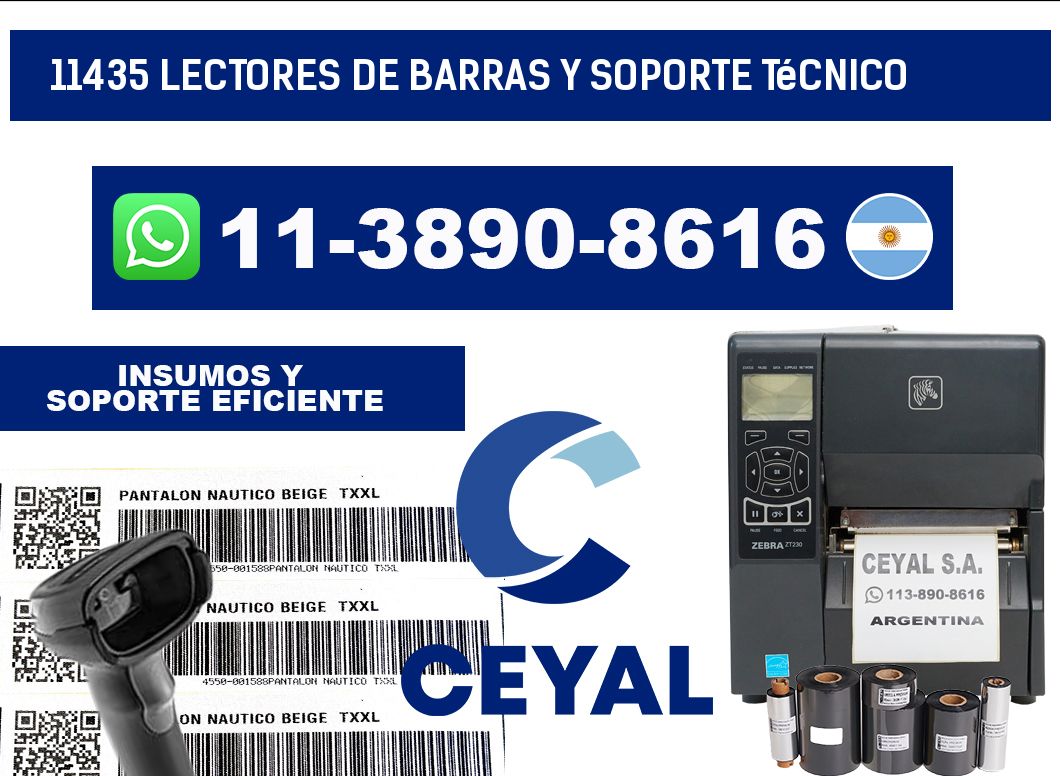11435 Lectores de barras y Soporte Técnico
