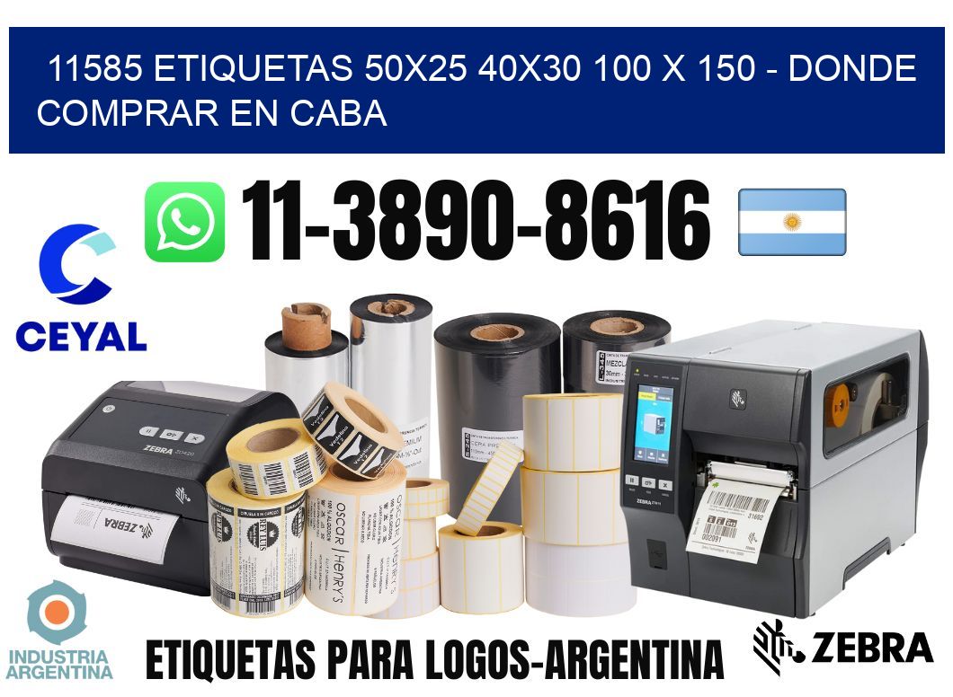 11585 etiquetas 50x25 40x30 100 x 150 - Donde Comprar en Caba