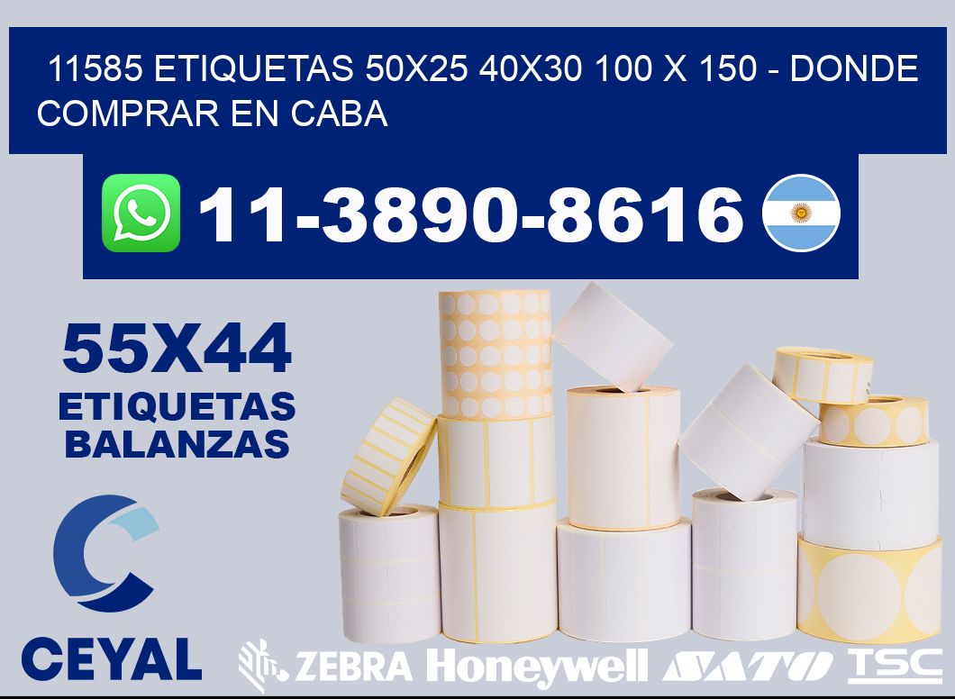 11585 etiquetas 50x25 40x30 100 x 150 - Donde Comprar en Caba