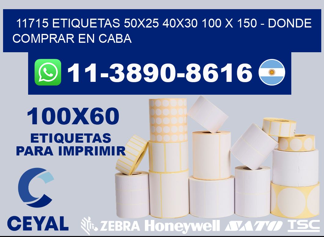 11715 etiquetas 50x25 40x30 100 x 150 - Donde Comprar en Caba
