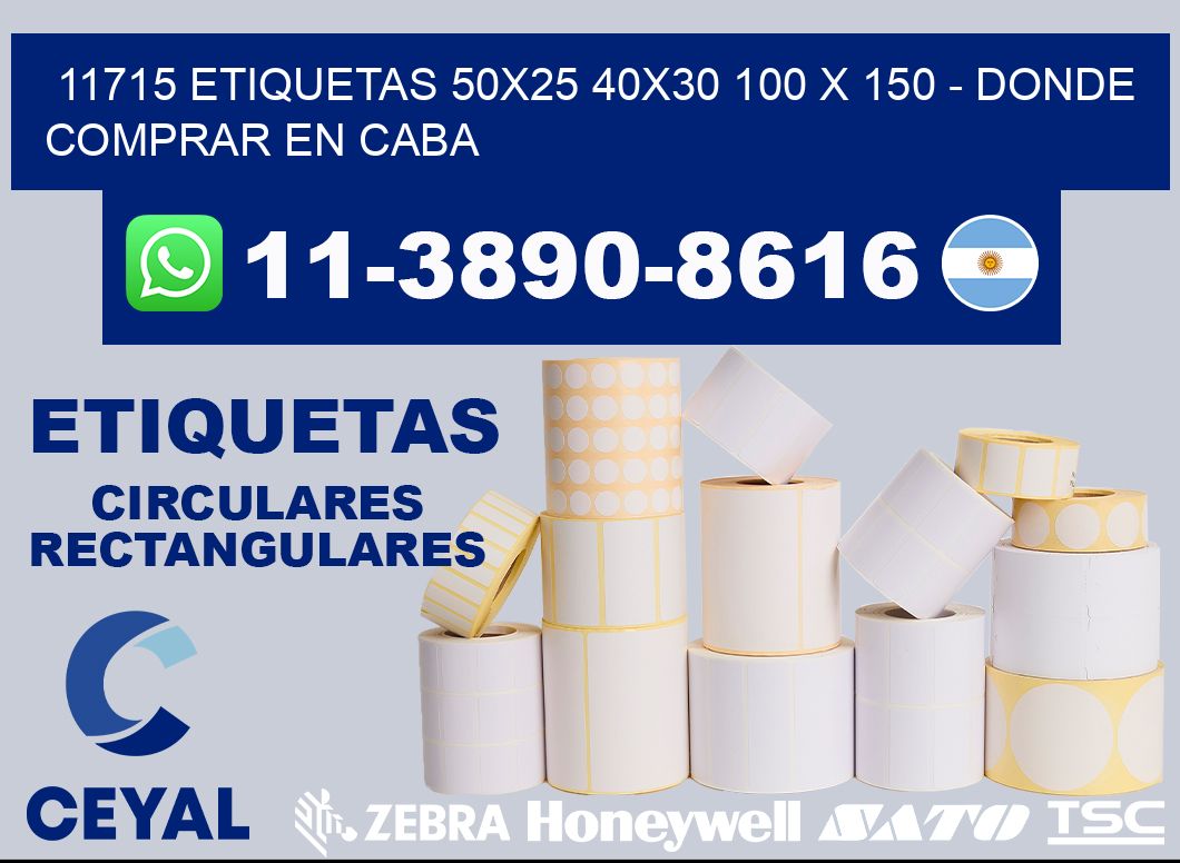 11715 etiquetas 50x25 40x30 100 x 150 - Donde Comprar en Caba