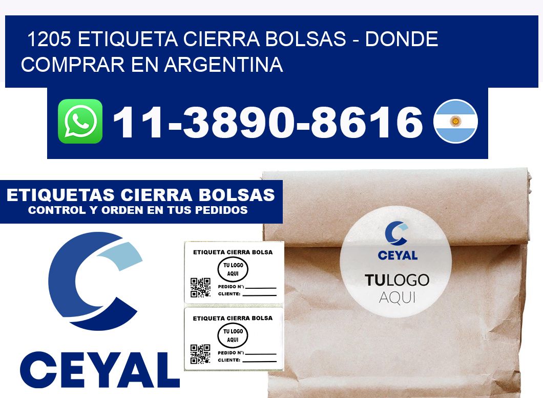 1205 etiqueta Cierra Bolsas - Donde Comprar en Argentina