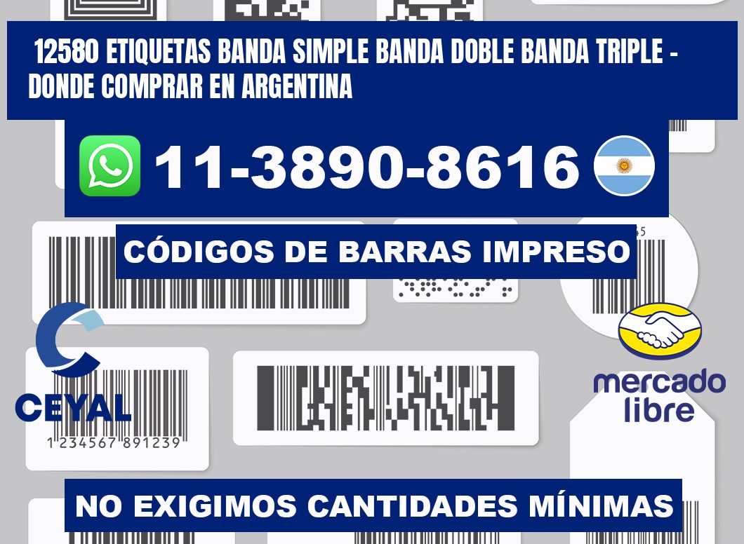12580 etiquetas banda simple banda doble banda triple - Donde Comprar en Argentina
