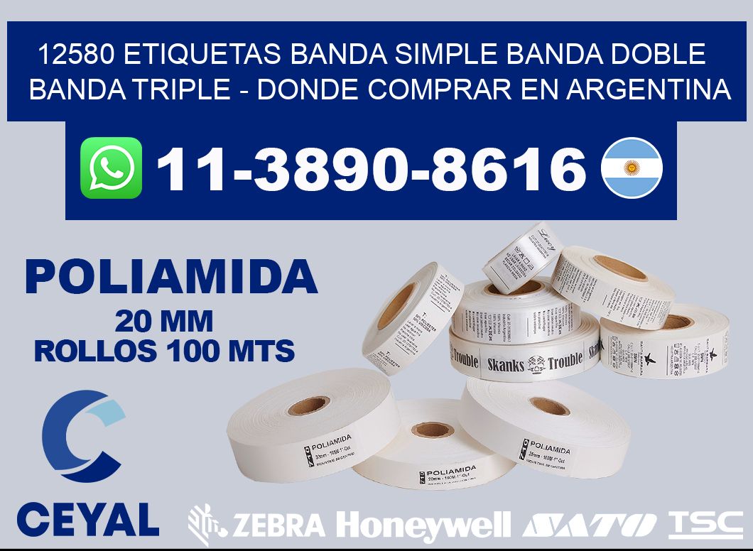 12580 etiquetas banda simple banda doble banda triple - Donde Comprar en Argentina