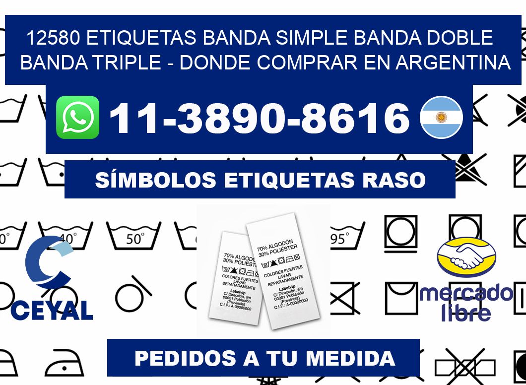 12580 etiquetas banda simple banda doble banda triple - Donde Comprar en Argentina