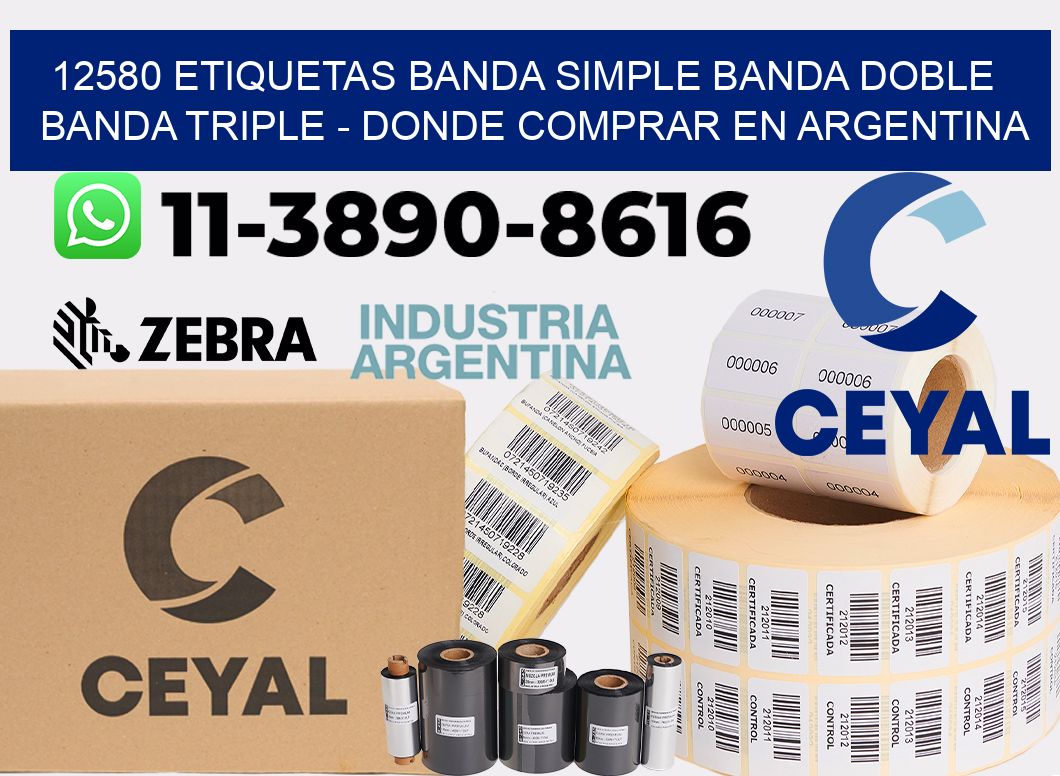 12580 etiquetas banda simple banda doble banda triple - Donde Comprar en Argentina